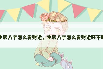 生辰八字怎么看财运，生辰八字怎么看财运旺不旺