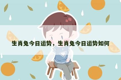 生肖兔今日运势，生肖兔今日运势如何