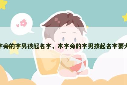 木字旁的字男孩起名字，木字旁的字男孩起名字要大气