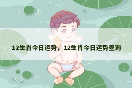 12生肖今日运势，12生肖今日运势查询