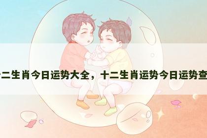 十二生肖今日运势大全，十二生肖运势今日运势查询