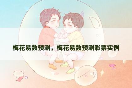 梅花易数预测，梅花易数预测彩票实例