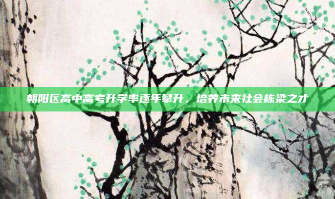 朝阳区高中高考升学率逐年攀升，培养未来社会栋梁之才
