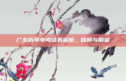 广东历年中考试卷解析，回顾与展望