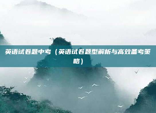英语试卷题中考（英语试卷题型解析与高效备考策略）