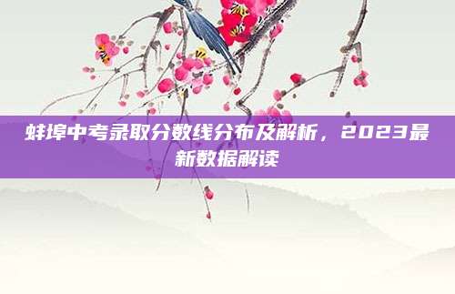 蚌埠中考录取分数线分布及解析，2023最新数据解读