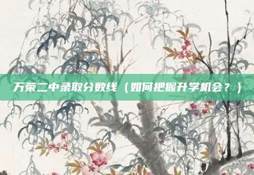 万荣二中录取分数线（如何把握升学机会？）