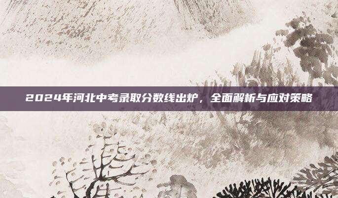 2024年河北中考录取分数线出炉，全面解析与应对策略