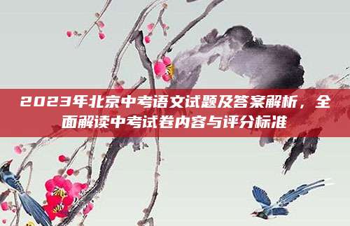2023年北京中考语文试题及答案解析，全面解读中考试卷内容与评分标准