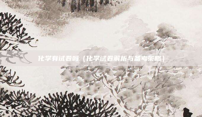 化学有试卷吗（化学试卷解析与备考策略）