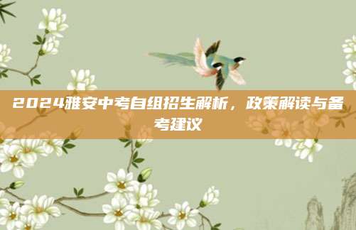2024雅安中考自组招生解析，政策解读与备考建议
