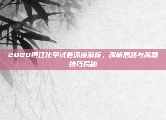 2020镇江化学试卷深度解析，解析思路与解题技巧揭秘