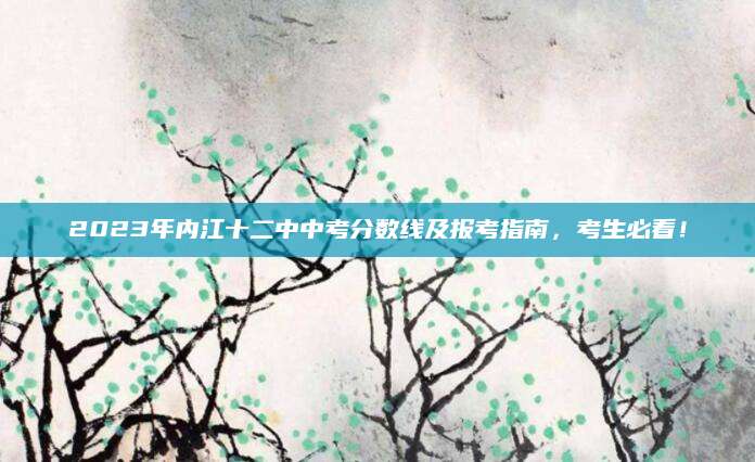 2023年内江十二中中考分数线及报考指南，考生必看！