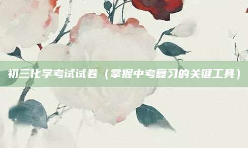 初三化学考试试卷（掌握中考复习的关键工具）