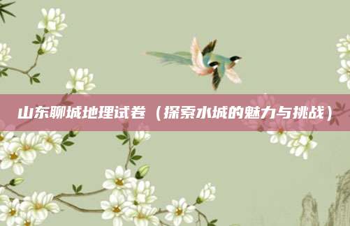 山东聊城地理试卷（探索水城的魅力与挑战）