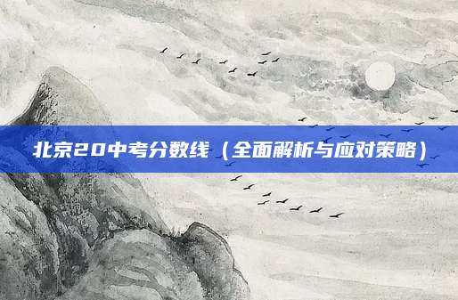 北京20中考分数线（全面解析与应对策略）