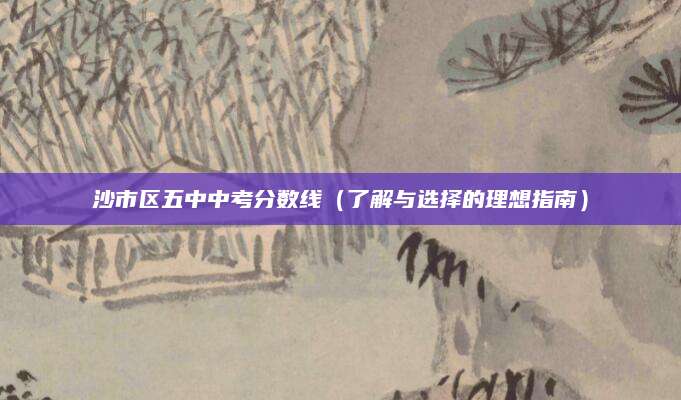 沙市区五中中考分数线（了解与选择的理想指南）
