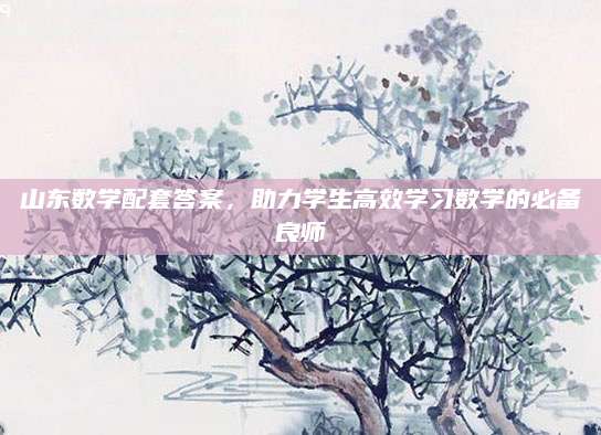 山东数学配套答案，助力学生高效学习数学的必备良师