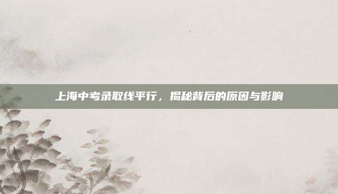 上海中考录取线平行，揭秘背后的原因与影响