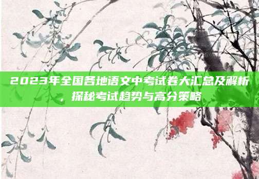 2023年全国各地语文中考试卷大汇总及解析，探秘考试趋势与高分策略