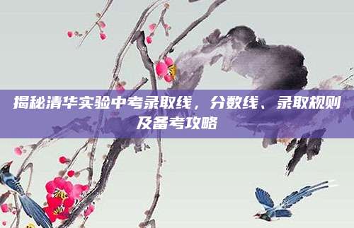 揭秘清华实验中考录取线，分数线、录取规则及备考攻略