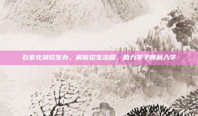 石室北湖招生办，解析招生流程，助力学子顺利入学