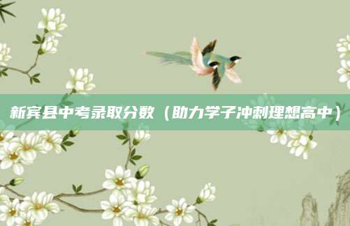 新宾县中考录取分数（助力学子冲刺理想高中）