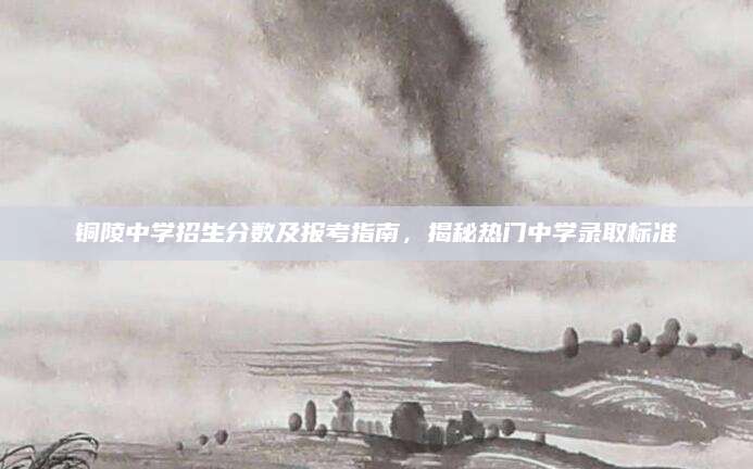 铜陵中学招生分数及报考指南，揭秘热门中学录取标准