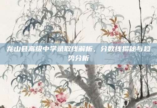 龙山县高级中学录取线解析，分数线揭秘与趋势分析