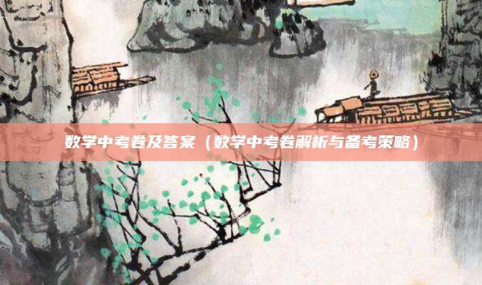 数学中考卷及答案（数学中考卷解析与备考策略）