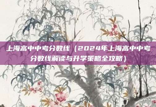 上海高中中考分数线（2024年上海高中中考分数线解读与升学策略全攻略）