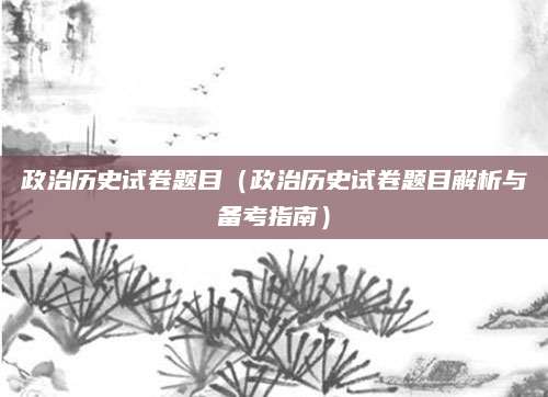 政治历史试卷题目（政治历史试卷题目解析与备考指南）
