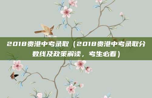 2018贵港中考录取（2018贵港中考录取分数线及政策解读，考生必看）