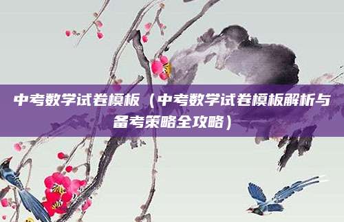 中考数学试卷模板（中考数学试卷模板解析与备考策略全攻略）
