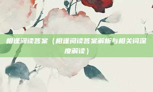 相逢阅读答案（相逢阅读答案解析与相关词深度解读）