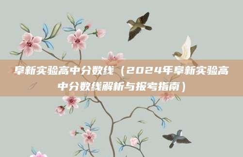 阜新实验高中分数线（2024年阜新实验高中分数线解析与报考指南）