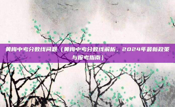 黄梅中考分数线问题（黄梅中考分数线解析，2024年最新政策与报考指南）