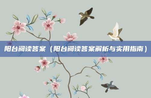 阳台阅读答案（阳台阅读答案解析与实用指南）