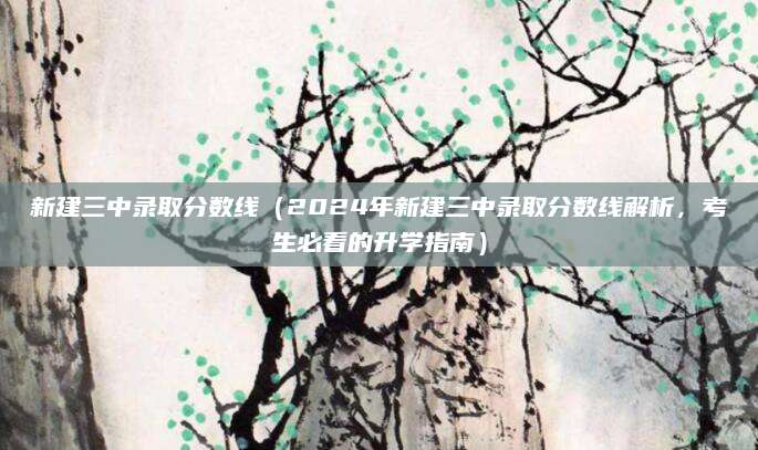 新建三中录取分数线（2024年新建三中录取分数线解析，考生必看的升学指南）
