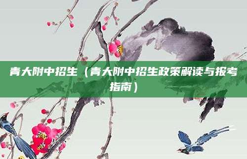 青大附中招生（青大附中招生政策解读与报考指南）