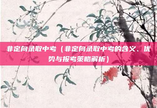 非定向录取中考（非定向录取中考的含义、优势与报考策略解析）