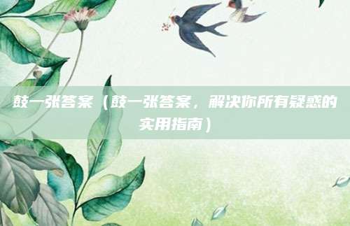 鼓一张答案（鼓一张答案，解决你所有疑惑的实用指南）