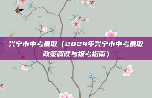兴宁市中考录取（2024年兴宁市中考录取政策解读与报考指南）