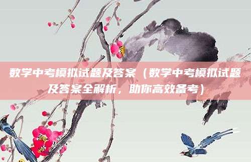 数学中考模拟试题及答案（数学中考模拟试题及答案全解析，助你高效备考）