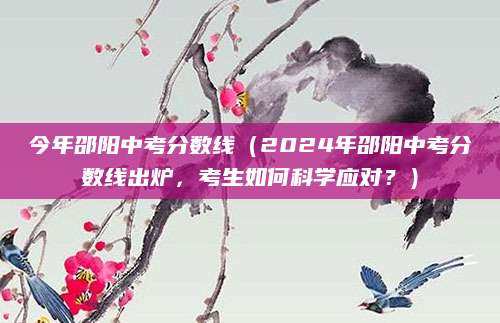 今年邵阳中考分数线（2024年邵阳中考分数线出炉，考生如何科学应对？）