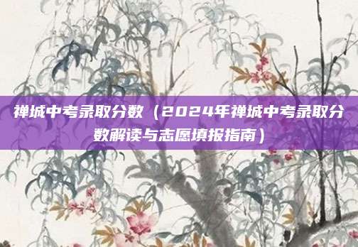 禅城中考录取分数（2024年禅城中考录取分数解读与志愿填报指南）