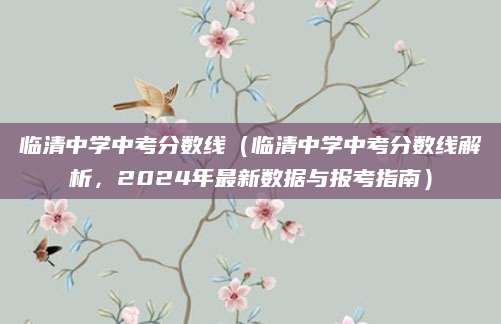 临清中学中考分数线（临清中学中考分数线解析，2024年最新数据与报考指南）