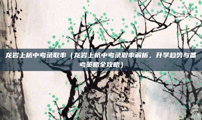 龙岩上杭中考录取率（龙岩上杭中考录取率解析，升学趋势与备考策略全攻略）