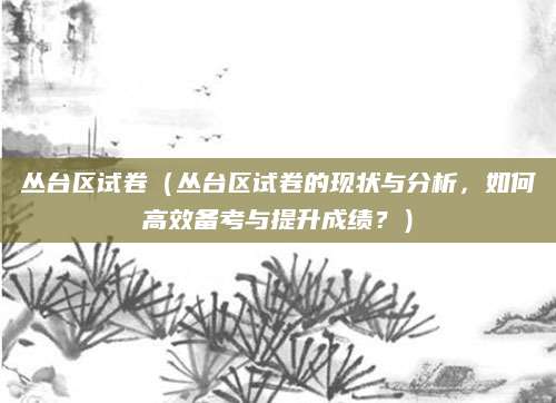 丛台区试卷（丛台区试卷的现状与分析，如何高效备考与提升成绩？）