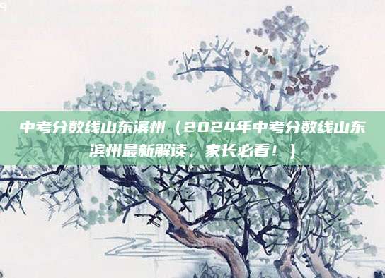 中考分数线山东滨州（2024年中考分数线山东滨州最新解读，家长必看！）